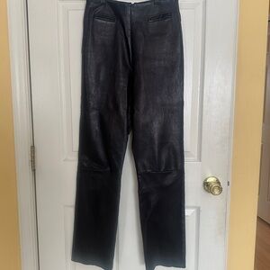 Women’s Jean Claude Jitrois Black Leather Pants 44